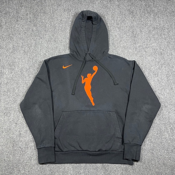WNBA Nike Hoodie Adult L Orange Black Logo Basketball Official Jacket 0577 - Picture 1 of 8